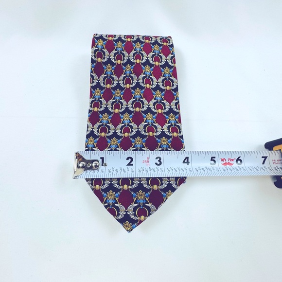 Italian Silk Necktie Como House Italy. Awesome Classic High End. Wide. - Picture 5 of 5